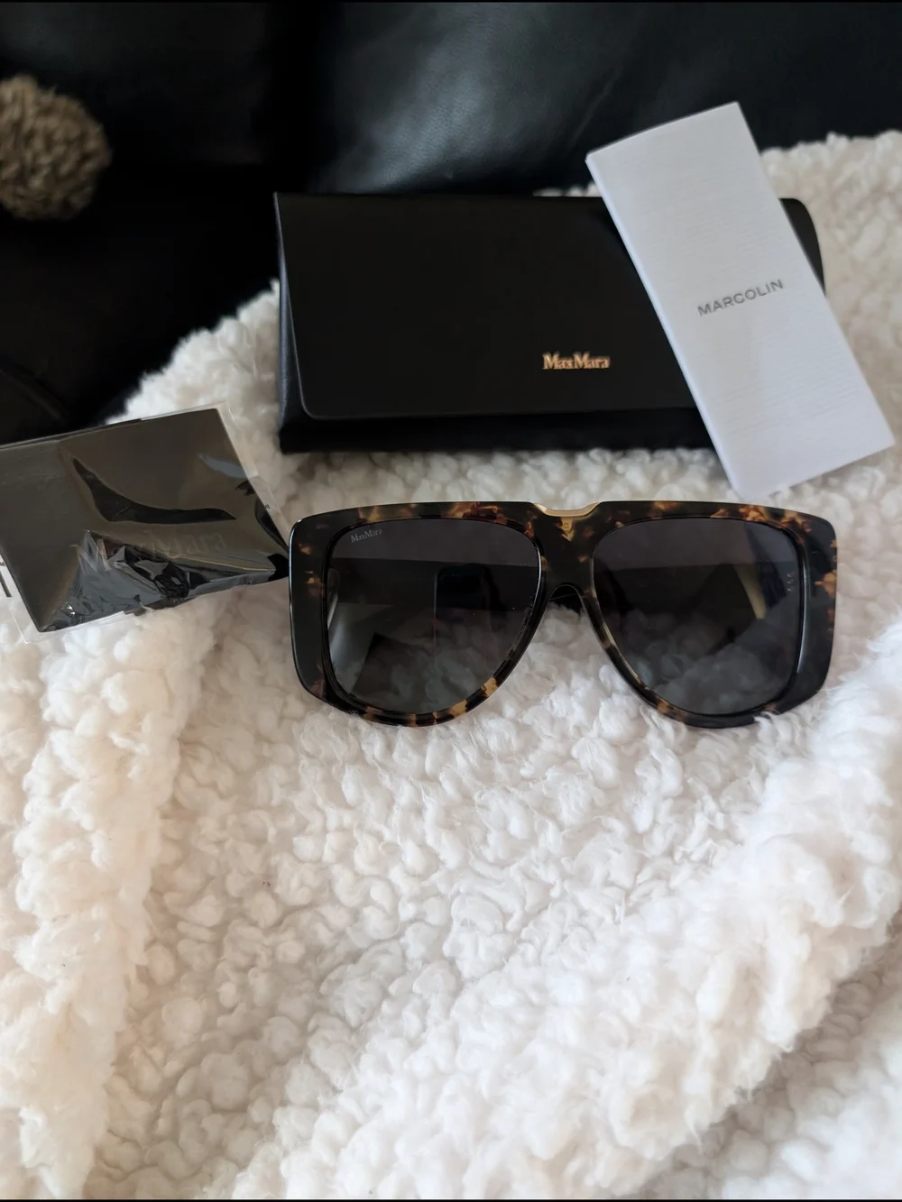 MaxMara Oversized Tortoiseshell Sunglasses - Brown/Black